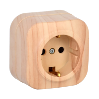 Купить Розетка открыт. уст. "GLORY" 1 местн. с заземл. рс20-3-хс, 16а, сосна (1/30/360) "IEK"