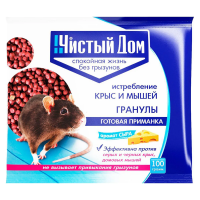 Купить Средство от крыс и мышей "Чистый дом" гранулы с запахом сыра 125 г (1/50)