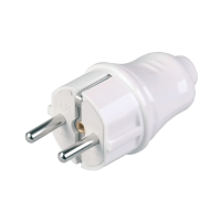 Купить Вилка разборная прямая с заземл. впп10-01-ст 16а, белый (1/50/600) "IEK"