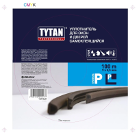 Купить Уплотнитель P 9 X 5,5 мм черный бухта 100 м (1/2) "TYTAN PROFESSIONAL"