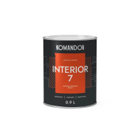 Краска "INTERIOR 7" для стен и потолков база C 0,9 л (1/6) "KOMANDOR"