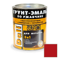 Грунт- эмаль по ржавчине "DALI"  3 в 1 красная (RAL 3001)  2 л (1/3) "Рогнеда"