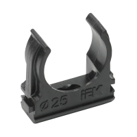 Купить Держатель для трубы с защелкой CF25 черный (упак. 10 шт.) (1/50) "IEK"