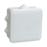 Купить Коробка распаячная открыт. уст. км41255 100*100*50 мм, IP44, св.серая (6 гермовводов) (1/48) "IEK"