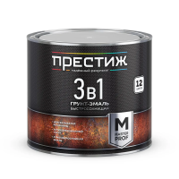 Грунт- эмаль по ржавчине 3 в 1 быстросохнущая коричневая 1,9 кг (1/6) "Престиж"