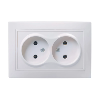 Купить Розетка "Кварта" 2-х местн. рс12-2-кб, 10а (керам.) белый (1/10/100) "IEK"