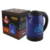 Купить Чайник электр. "Матрёна" MA-005 2 л (1/12) сталь (синий, гжель)