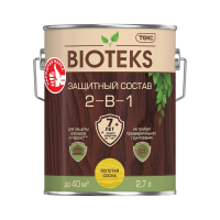 Биотекс золотая сосна  2,7 л (1/6) защитный состав  2 в 1 текс