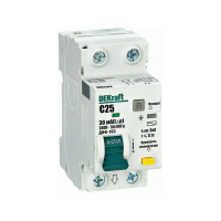 Купить Дифференциальный автомат. выключатель авдт диф-103 (1р+N) 25а 30ма 4,5ка тип AC (1/6/72) "DEKRAFT"