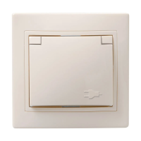 Купить Розетка "Кварта" 1 местн. с заземл, с шторк, с крышкой рсбш10-3-ккм, 16а, кремовый (1/8/160) "IEK"