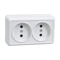 Купить Розетка открыт. уст. "Октава" 2-х местн. рс22-2-об, 10а, белый (1/24/288) "IEK"