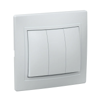 Купить Выключатель "Кварта" 3-х кл. вс10-3-0-ккм, 10а, кремовый (1/10/200) "IEK"