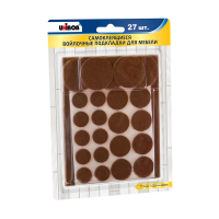 Купить Протекторы для мебели самокл. "UNIBOB" набор 27 шт. войлок (темно-коричн.) (1/25)