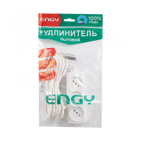 Купить Удлинитель "ENGY премиум"  5 м, 3 розетки (пвс 2 х 0,75) белый (1/35)