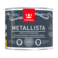Краска по ржавчине  3 в 1 "METALLISTA"  серебряная  0,4 л (1/24) "Тиккурила"