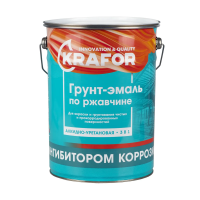 Грунт- эмаль по ржавчине белая  5,5 кг (1/4) "KRAFOR"