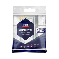 Купить Уплотнитель P 9 X 5,5 MM белый 6 м (1/20) "TYTAN PROFESSIONAL"