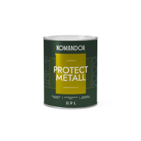 Грунт-эмаль по ржавчине 3 в 1 "PROTECT METALL" глянцевая база C 0,9 л (1/6) "KOMANDOR"