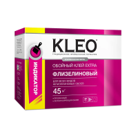 Клей для флизелиновых обоев "EXTRA" с индикатором 320 г (1/12) "KLEO"