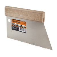 Купить Шпатель для клея трапеция 180 мм S3 зуб 2,5 х 2 мм (1/25) "Шабашка" 0021-022