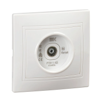 Купить Розетка телевизионная "KVARTA" проходная ртв11-кб, белый (1/10/200) "IEK"