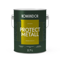Грунт-эмаль по ржавчине 3 в 1 "PROTECT METALL" глянцевая база C 4,5 л (1) "KOMANDOR"