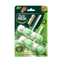 Купить Блок подвесной для унитаза "DUO EFFECT GOLD" 5 в 1 800 смываний 2 шт. (хвоя) (1/24) "MASTER FRESH"