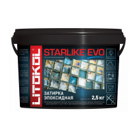 Купить Затирка эпоксидная 2-х комп. "STARLIKE EVO" S.340 BLU DENIM, ведро 2,5 кг (1) LITOKOL