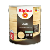 Лак для деревянных полов алкидно-уретановый шелковисто-матовый 2,5 л (1/4) "ALPINA"
