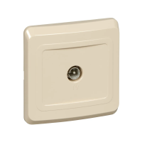 Купить Розетка телевизионная "Этюд" коннектор, кремовый (1/12/144) "SCHNEIDER"