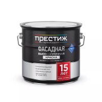 Краска фасадная высокопрочная на основе смол PLIOLITE белая 2,7 л (1/4) "Престиж"