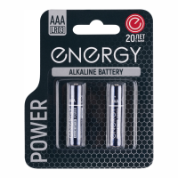 Купить Батарейка "ENERGY" ALKALINE POWER LR03/2B тип ааа (2 шт. в блистере) (1/12/144)