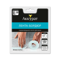 Купить Лента-бордюр самокл. 38 мм*3,35 м голубая (1/18) "Аккурат"
