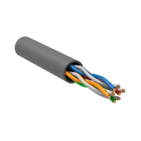 Купить Кабель (витая пара) U/UTP категория 5 CCA, 4 пары, оболочка PVC (бухта 305 м) серый (1) "GENERICA"