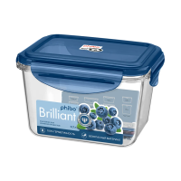 Купить Контейнер для продуктов "BRILLIANT" 0,7 л прямоуг. (синий) (1/8) "Бытпласт"