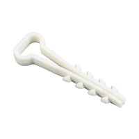 Купить Дюбель-хомут для плоского кабеля 5-8 мм нейлон (набор 100 шт.) белый (1/10/220) "IEK"