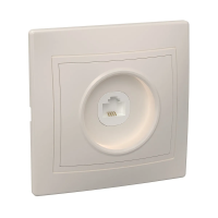 Купить Розетка телефонная "Кварта" 1 местн. рт10-ккм, кремовый (1/10/200) "IEK"