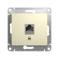 Купить Розетка компьютерная "GLOSSA" 1 местн. RJ45 (механизм) бежевый (1/10/160) "SCHNEIDER"