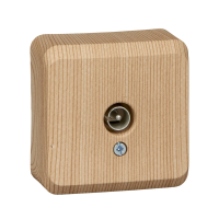 Купить Розетка телевизионная открыт. уст. "Этюд" коннектор, сосна (1/25/200) "SCHNEIDER"