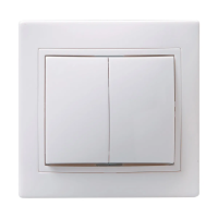 Купить Выключатель "Кварта" 2-х кл. вс10-2-0-кб, 10а (керам.) белый (1/10/200) "IEK"