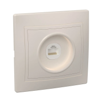 Купить Розетка компьютерная "Кварта" 1 местн. рк10-ккм, RJ45, кремовый (1/10/200) "IEK"