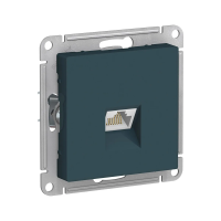 Купить Розетка компьютерная "ATLASDESIGN" 1 местн. RJ45 (механизм) изумруд (1/5/20) "SCHNEIDER"
