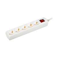 Купить Удлинитель с заземл. и выключ. 5 розеток, 2P+PE/5 м 3*1 мм, 16а (1/6/24) "IEK"