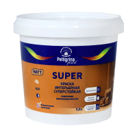 Краска "SUPER" интерьерная суперстойкая акриловая база а 0,9 л (1/8) "Пеллигрина жемчуг"