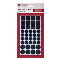 Купить Протекторы для мебели набор 80 шт, фетр (черные) (1/30) "VORTEX" 26003