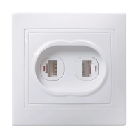 Купить Розетка компьютерная и телеф. "Кварта" 2-х местн. рк/т12-кб, RJ11/RJ45, белый (1/10/200) "IEK"