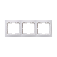 Купить Рамка "Кварта" 3-х местн. горизонт. рг-3-кб, белый (1/25/500) "IEK"