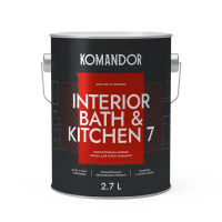 Краска "INTERIOR BATH&KITCHEN 7" влагостойкая база C 2,7 л (1) "KOMANDOR"