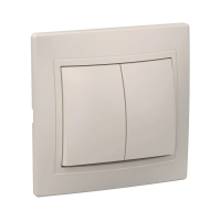 Купить Выключатель "Кварта" 2-х кл. вс10-2-0-ккм, 10а, кремовый (1/10/200) "IEK"