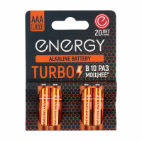 Купить Батарейка "ENERGY" ALKALINE TURBO LR03/4B тип ааа (4 шт. в блистере) (1/16/144)